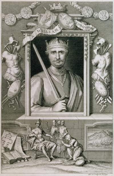 Vilhelm I Erobreren (1027-87) Konge af England fra 1066, indgraveret af kunstneren (gravering) af George Vertue