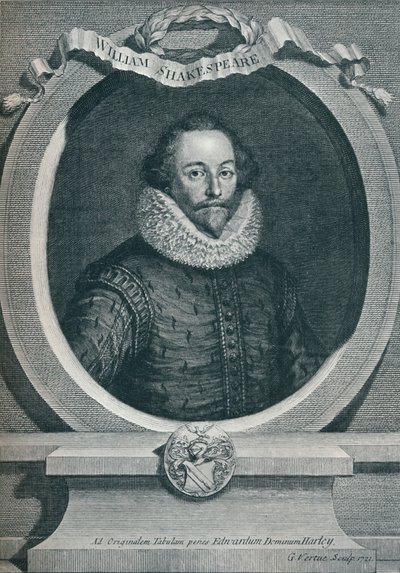 William Shakespeare 1564-1616, engelsk digter og dramatiker, 1721, 1913 af George Vertue