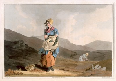 The Cranberry Girl, indgraveret af Robert Havell den Ældre, udgivet 1814 af Robinson and Son, Leeds af George Walker