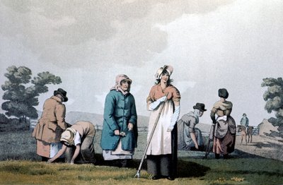 Lowkers - kvinder der lugede majs, 1814 af George Walker of Seacroft