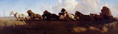 På tværs af de sorte jordsletter af George Washington Lambert