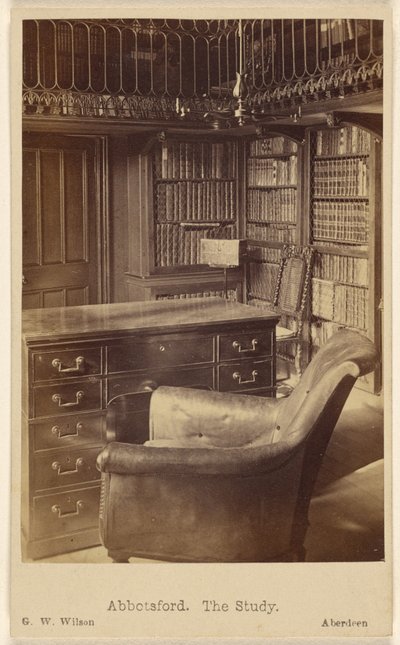 Abbotsford. Arbejdsværelset. af George Washington Wilson