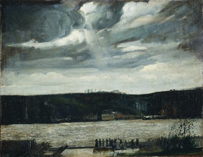 En overskyet dag (Hudsonfloden: kommende byge) af George Wesley Bellows