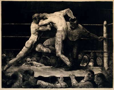 A Stag at Sharkeys, 1917 af George Wesley Bellows