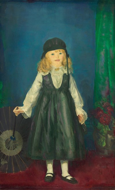 Anne med en japansk parasol af George Wesley Bellows