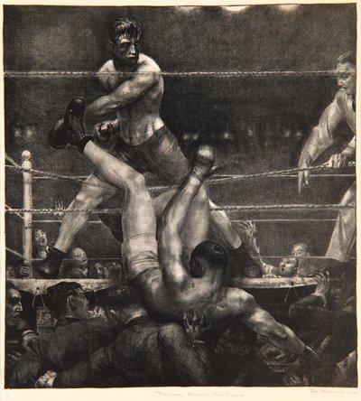 Dempsey Through the Ropes, 1923-24 af George Wesley Bellows