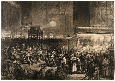 Valgaften på Times Square af George Wesley Bellows