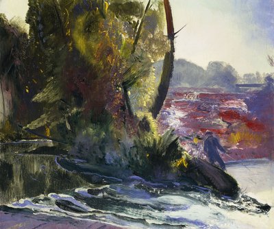 Fisherman and Stream, 1920 af George Wesley Bellows