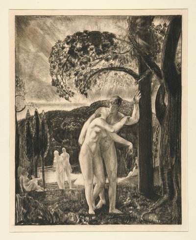 Elskere hviskede stadig i skumringen af George Wesley Bellows