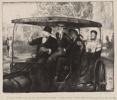 Søndag, gå i kirke: Erindringer om en søndag morgen i Columbus, Ohio, 1897 af George Wesley Bellows