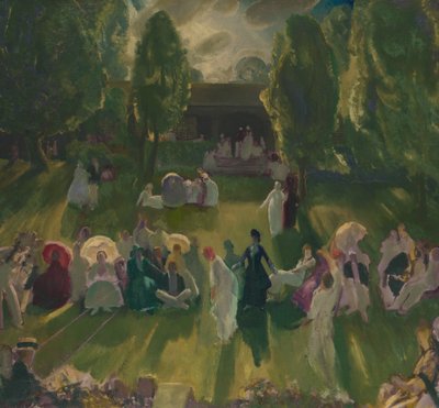 Tennis i Newport, 1919 af George Wesley Bellows