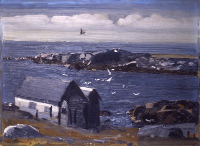 Mågerne, Monhegan, ca. 1913 af George Wesley Bellows