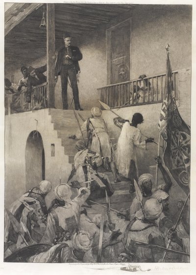General Gordons død i hænderne på Mahdis tilhængere 26. januar 1885 af George William Joy