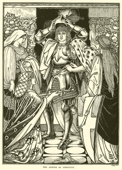 Christians bevæbning (gravering) af George Woolliscroft Rhead