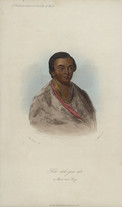 Hee-doh-?gee-ats, A Chin-ook Boy (akvatint) af George after Catlin