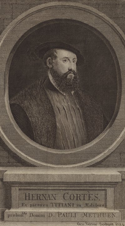Hernan Cortes, spansk conquistador af George after Vertue