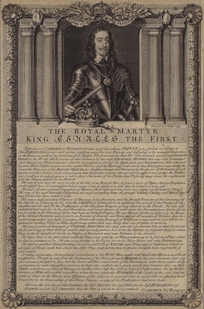 Den kongelige martyr kong Charles I af George after Vertue