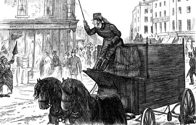 Et travlt gadebillede i London af George du Maurier