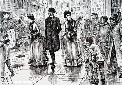 En inspektion af de lavere ordrer. Af George du Maurier (1834-1896), en fransk-britisk tegneserieskaber og forfatter af George du Maurier