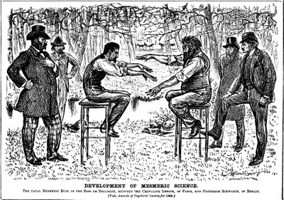 Udvikling af mesmerisk videnskab, 1883 af George du Maurier