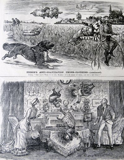 EDISONs opfindsomhed set af George du Maurier. af George du Maurier
