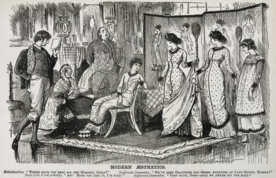 George du Maurier tegnefilm om den fashionable æstetiske bevægelse i den dekorative kunst. Fra 