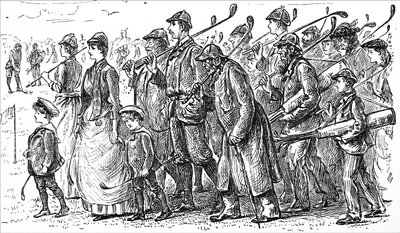 Golfens voksende popularitet. af George du Maurier