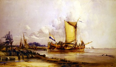 hollandske fiskerbåde af George the Elder Chambers