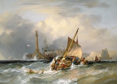 Lugger på vej ind i Margate af George the Elder Chambers