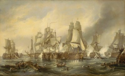 Slaget ved Trafalgar, 21. oktober 1805, ca. 1836 (olie på lærred) af George the Elder Chambers
