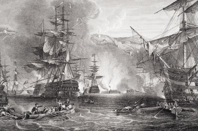 The Bombardment of Algier, 27. august 1816, fra `Illustrationer af engelsk og skotsk historie