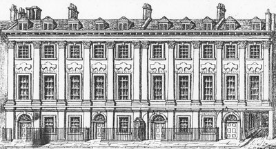 Huse Great Queen Street, 1817 af George the Elder Scharf
