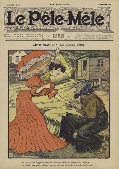 Selvforræderi. Illustration til Le Pele-Mele, 1906 af Georges Antonin Henri Mory