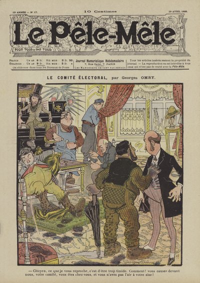 Valgbestyrelsen. Illustration til Le Pele-Mele, 1906 af Georges Antonin Henri Mory