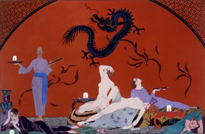 At the House of Pasotz, ca. 1921 (pochoir print) af Georges Barbier