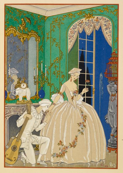 Ã € clyméne. En kvinde og musiker. af Georges Barbier
