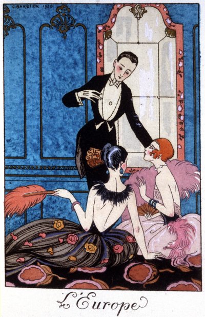Europa, begyndelsen af det 20. århundrede (illustration) af Georges Barbier