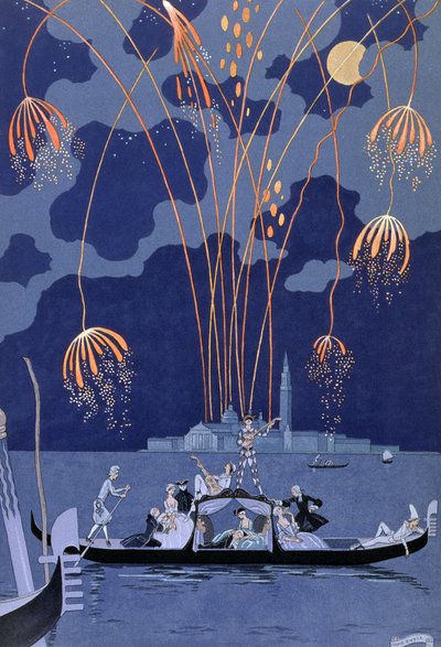 Fyrværkeri i Venedig, illustration til 