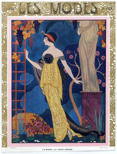 Forside af Les Modes; 1913; pub. 1913 (farvet gravering) af Georges Barbier