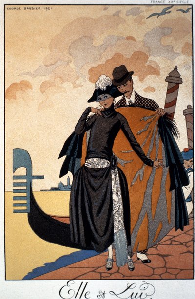 Hende og ham, modeillustration af Georges Barbier