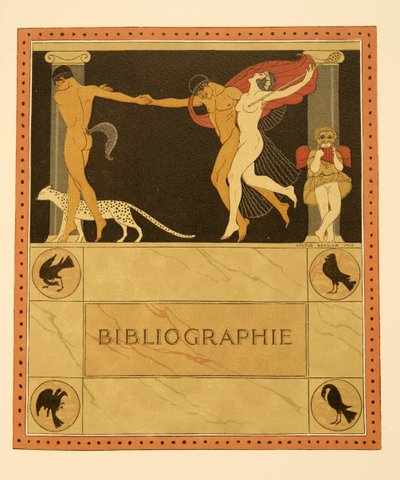 Illustration fra Les Chansons de Bilitis, af Pierre Louys, pub. 1922 (stenciltryk) af Georges Barbier