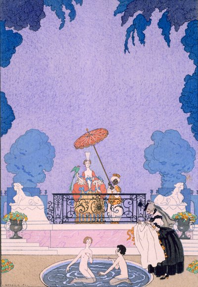 Illustration fra en bog af eventyr af Georges Barbier