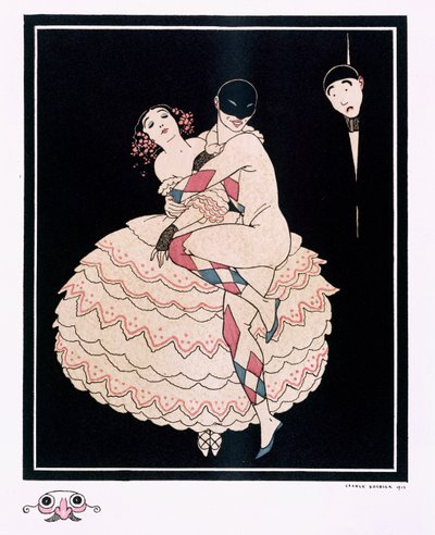 Karsavina, pub. 1914 (farve litho) af Georges Barbier