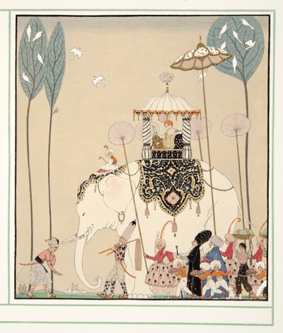La Belle Missous fra Personages de Comedie, pub. 1922 (stenciltryk) af Georges Barbier