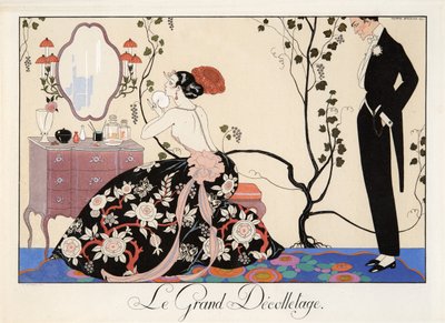 Le Grand Décolletage, gravering af H. Reidel af Georges Barbier