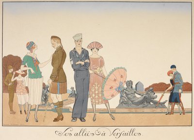 Les allierede i Versailles. Forskellige repræsentationer af de allieredes soldater. af Georges Barbier