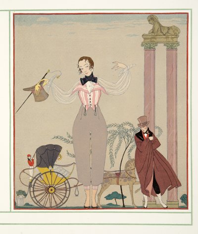 Mademoiselle de Maupin, fra Personages de Comedie, pub. 1922 (stenciltryk) af Georges Barbier
