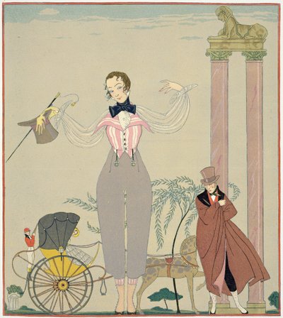 Aftale (akvarel på papir) af Georges Barbier