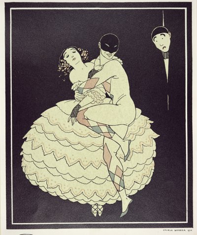 Tamara Karsavina (1885-1978) som Columbine og Vaslav Nijinsky (1890-1950) som Harlekin i Fokines 