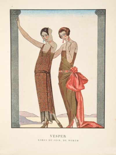 Vesper, fra en samling af modeplader af Georges Barbier